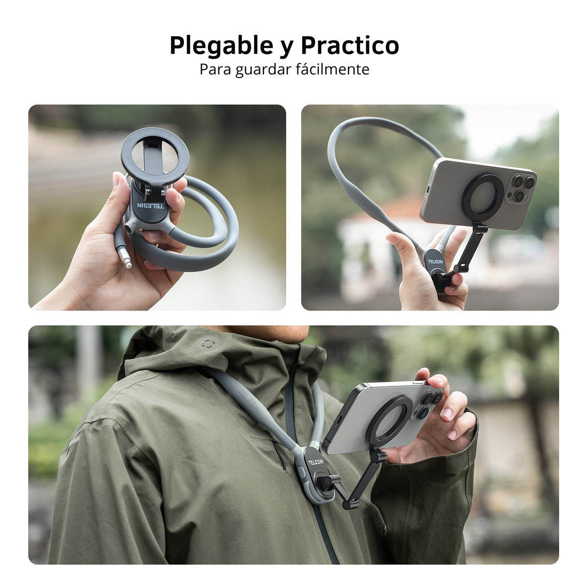 Soporte Correa de Cuello Magnético para Smartphone - Telesin