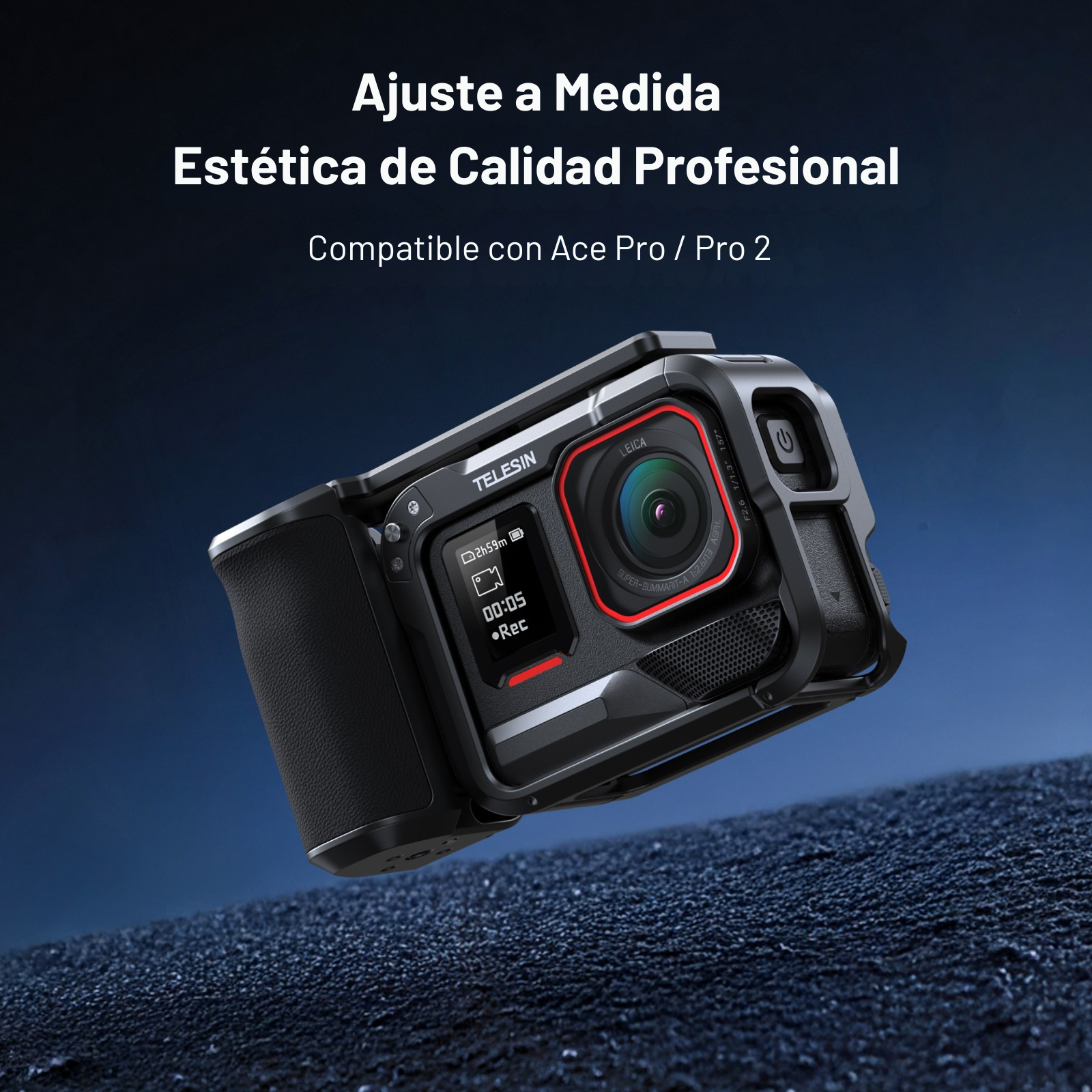 Kit Grip + Jaula Aluminio para Insta360 Ace Pro / Pro 2