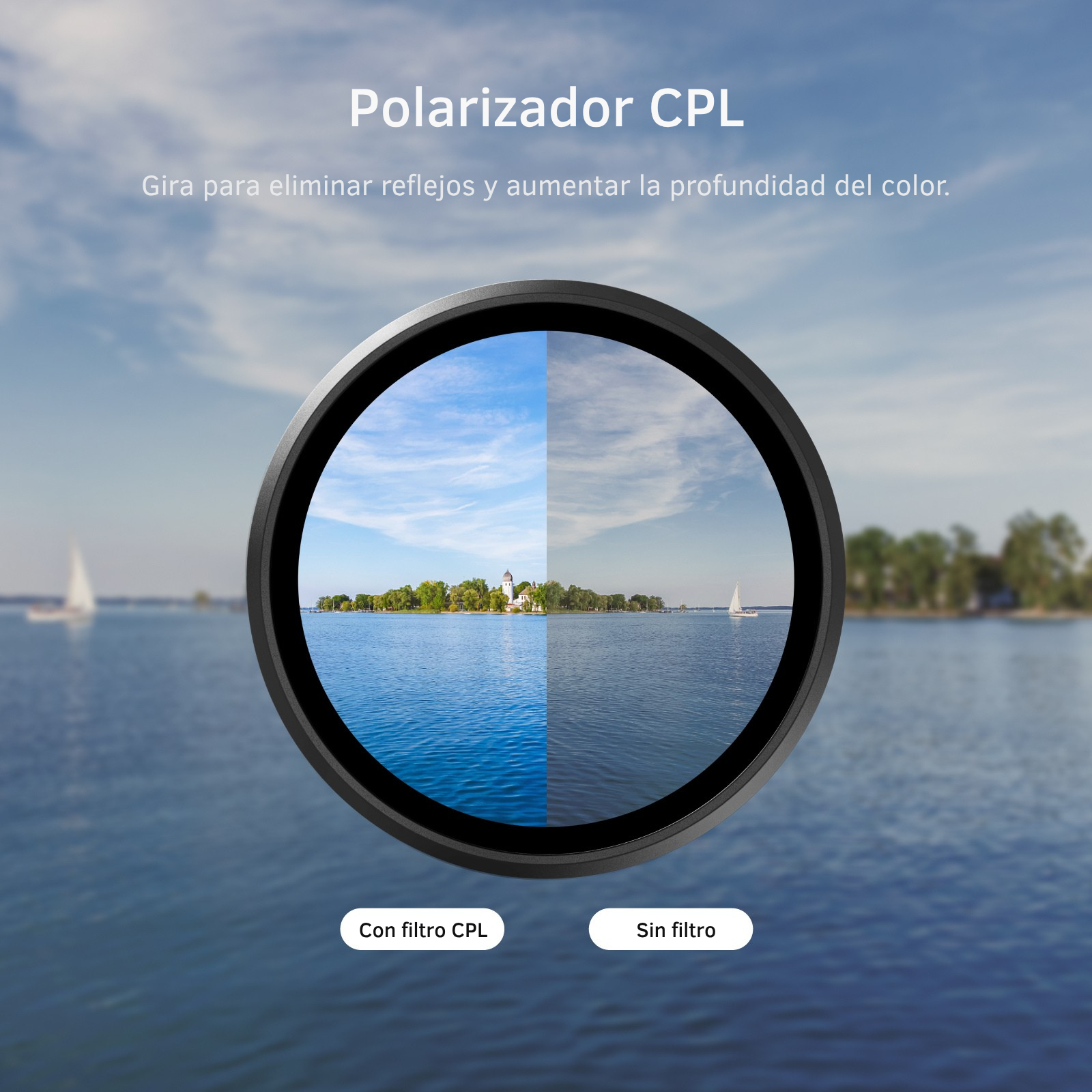 Kit de Filtros CPL + ND8 ND16 ND32 para DJI Osmo Action 6