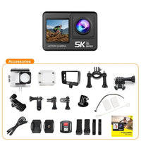 Cámara Acción 5K 30FPS Deportiva Pantalla Dual Touch Innedd