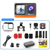 Cámara Acción Ausek 4K 30fps 16MP Deportiva Pantalla Dual