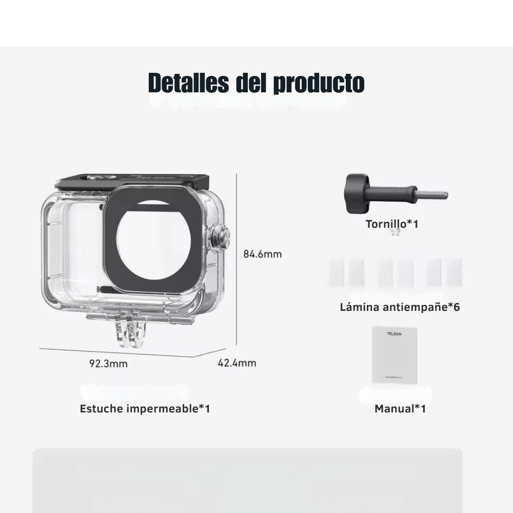 Carcasa para DJI Osmo Action 6 Sumergible 60M - Telesin