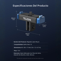 Adaptador Magnético 2 Garras Para GoPro Hero 13 - Telesin