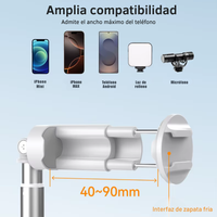 Selfie Stick 1.7m Trípode Apertura Automática Bluetooth
