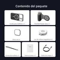 Kit Master Grip Magsafe iPhone 17 Pro y 17 PRO MAX con Luz y Filtro UV