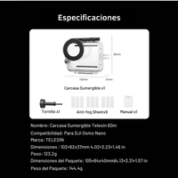 Carcasa Sumergible 60m para DJI Osmo Nano - Telesin