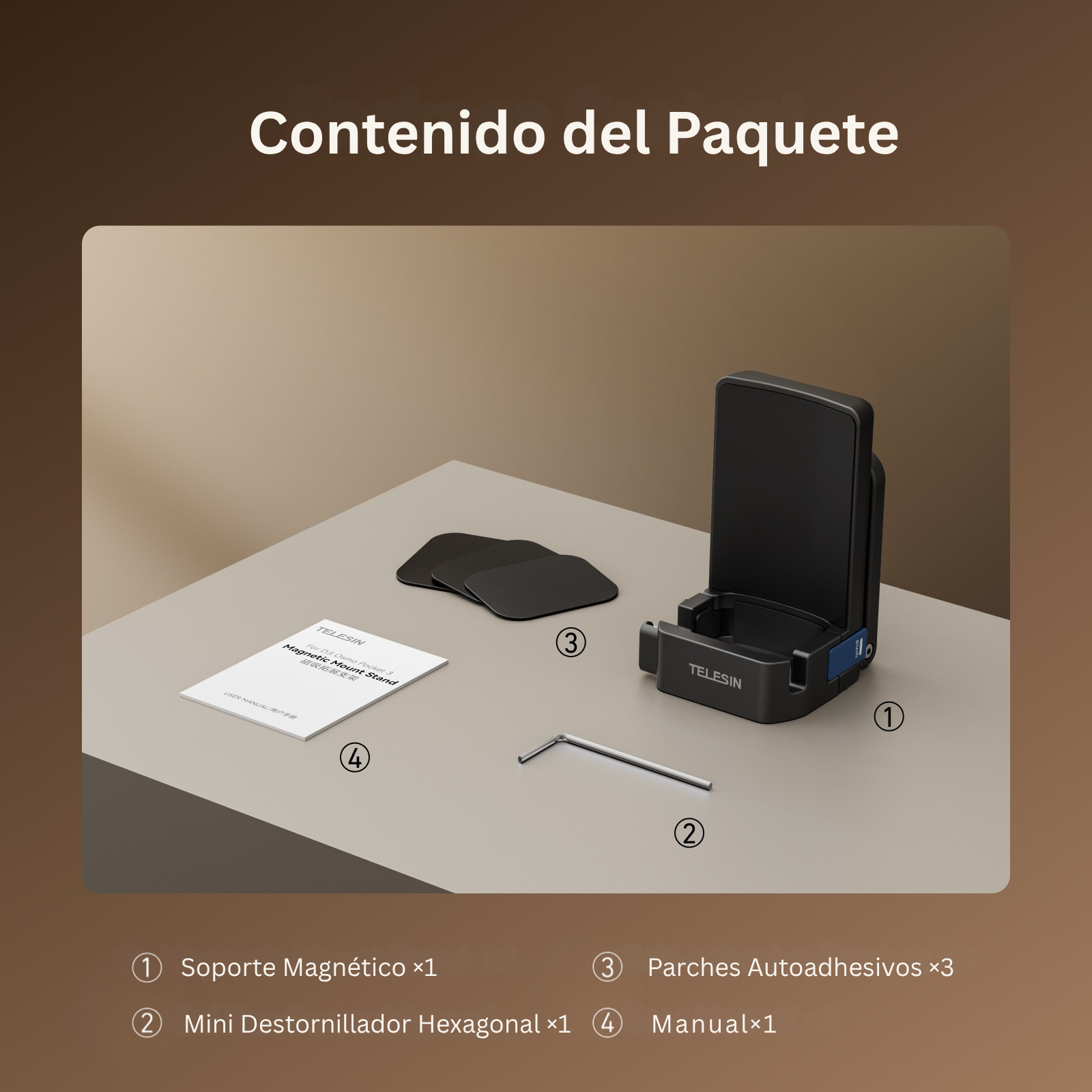 Soporte Magnético para Cámara DJI Osmo Pocket 3 y 4