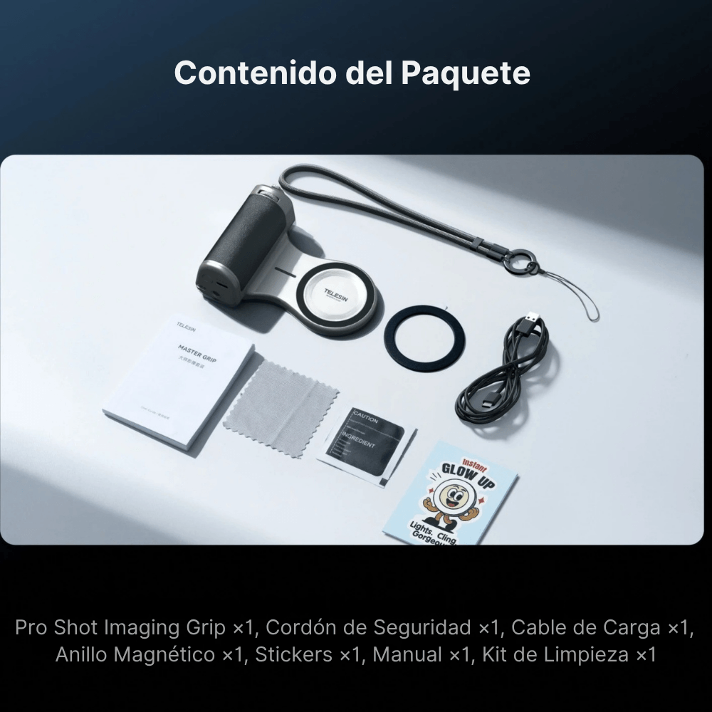 Grip Magnético Carga Inalambrica 3200mAh para iPhone Android