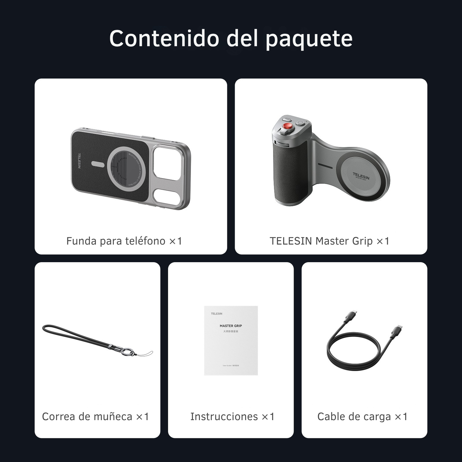 Master Grip Magsafe para iPhone 17 Pro y 17 PRO MAX con Carga Inalámbrica