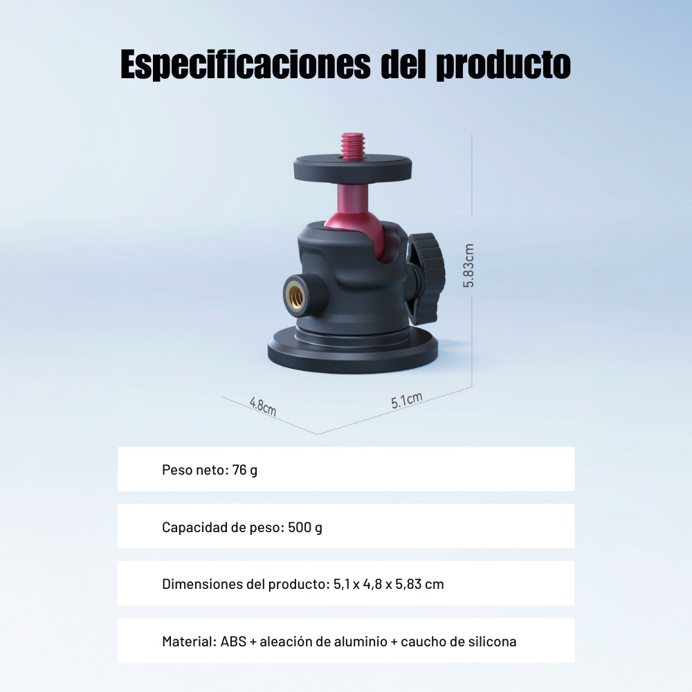 Soporte Magnético 360° para Cámaras Gopro Insta360 DJI Otras