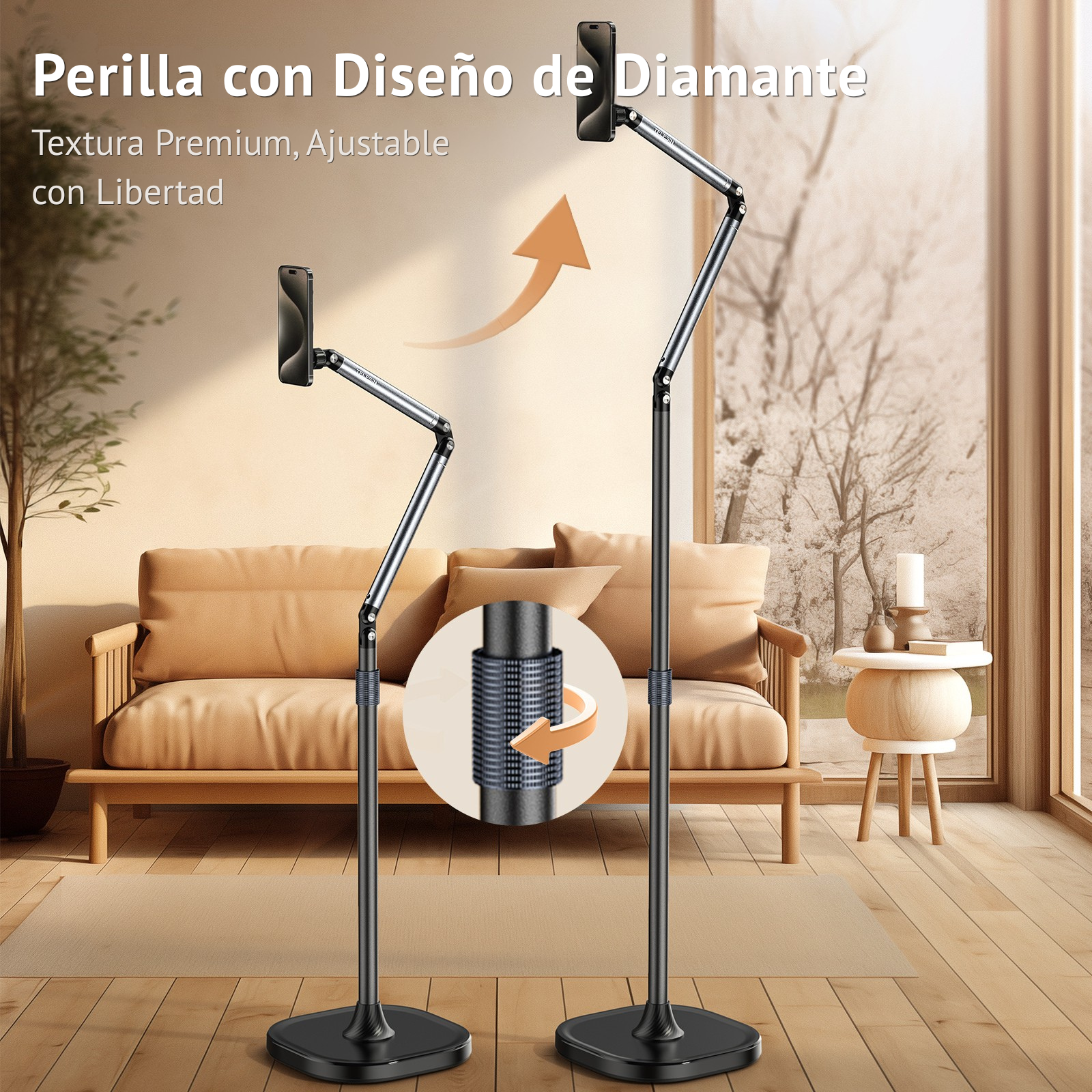Soporte Piso Magnético Pro para Celular Streaming Contenido