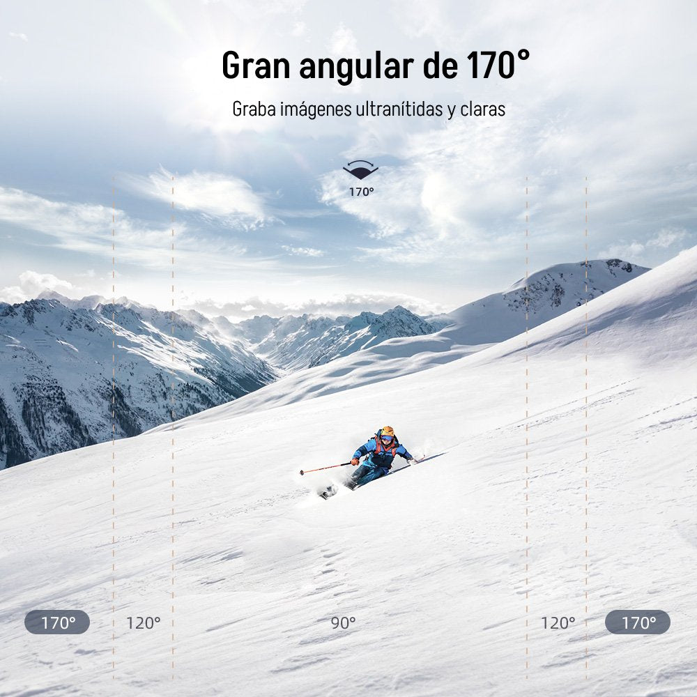 Cámara Acción 4K UltraHD 60fps 24MP con Pantalla Dual Touch