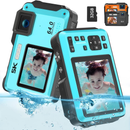 Cámara Sumergible 5K 64MP con WiFi y Doble Pantalla Zoom 16X