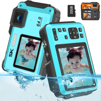 Cámara Sumergible 5K 64MP con WiFi y Doble Pantalla Zoom 16X