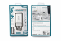 Cargador USB Doble 2.0A IRM + Cable Tipo C 1m