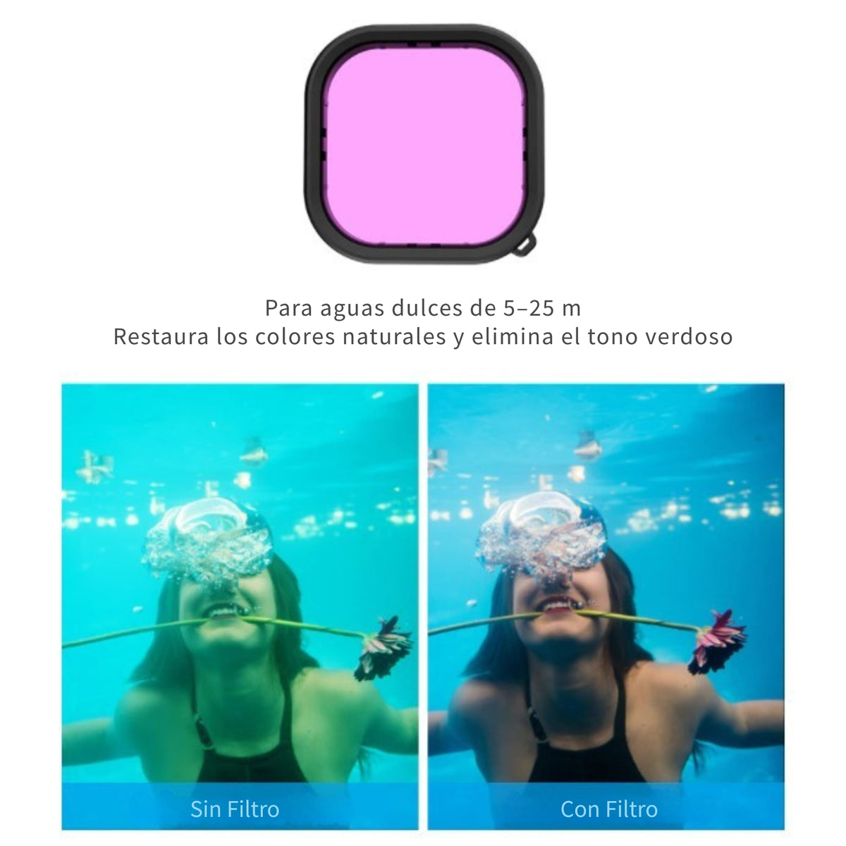 Carcasa Impermeable para GoPro Hero 11/10/9/12/13 + Kit de Filtros