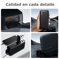 Power Bank para GoPro Hero 13 Black y Smartphone - Telesin