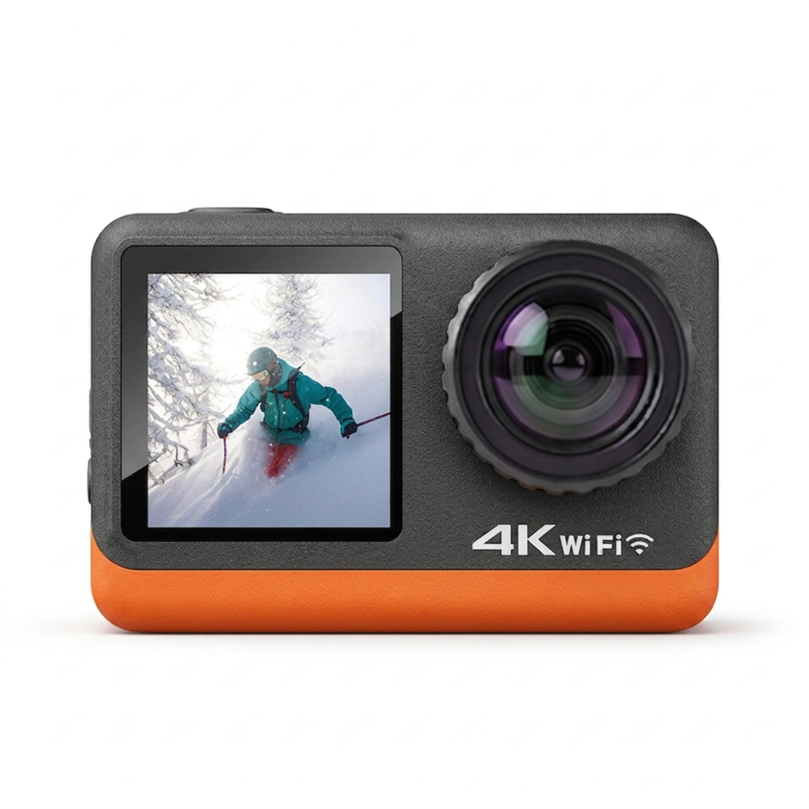 Cámara Acción Ausek 4K 30fps 16MP Deportiva Pantalla Dual