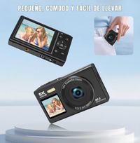 Cámara Digital Doble Pantalla 80MP 5K con Zoom 18x y WiFi