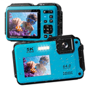 Cámara Sumergible 5K 64MP con WiFi y Doble Pantalla Zoom 16X