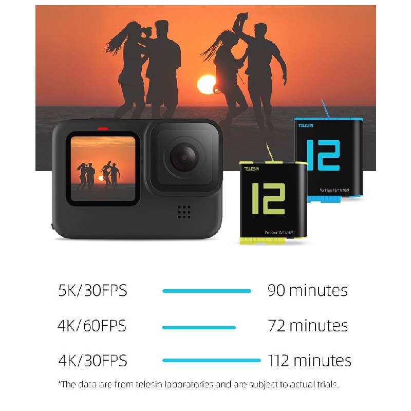 Batería para Gopro Hero 9/10/11/12 - Telesin