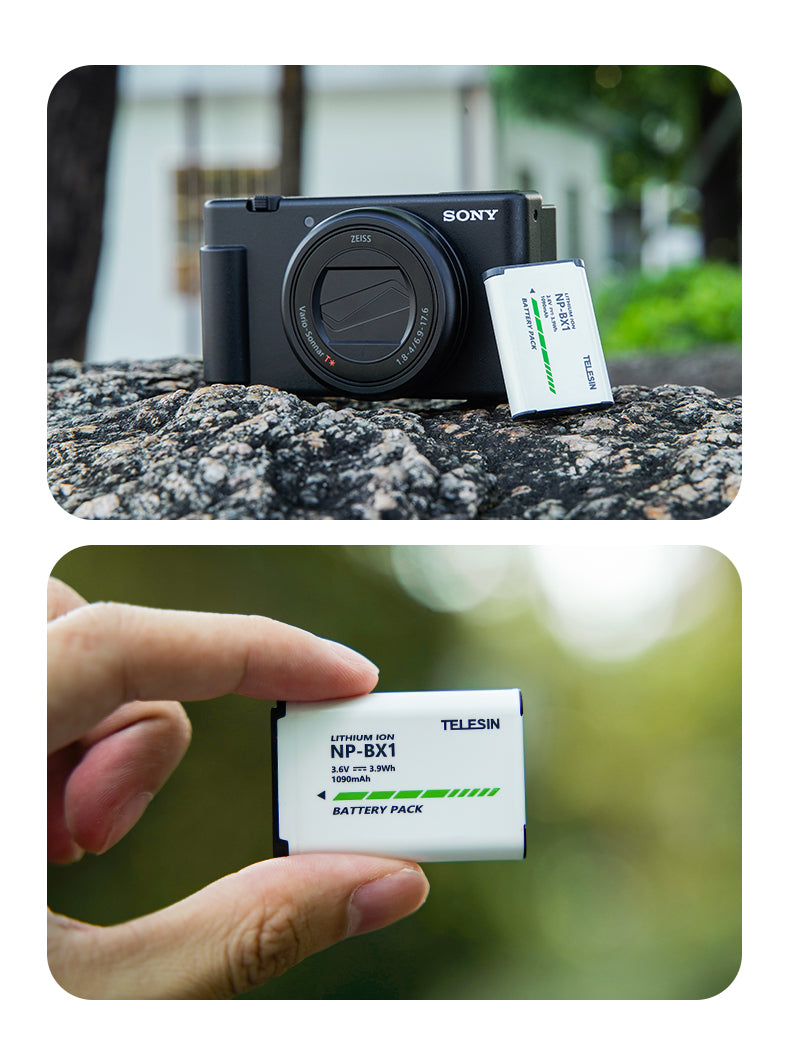 Cargador + 2 baterías NP-BX1 para Camaras Sony - Telesin
