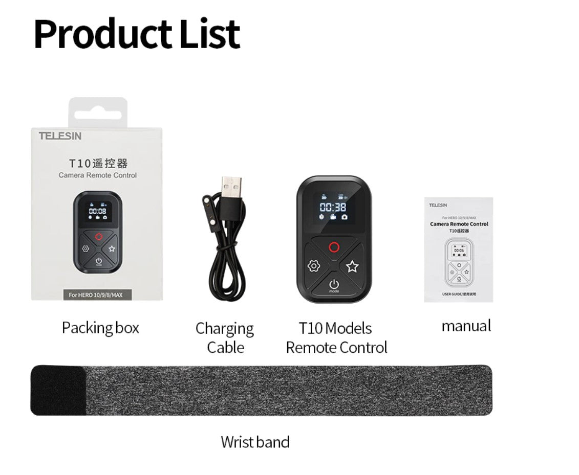 Nuevo control remoto Bluetooth para cámaras GoPro Hero 13/12/11/10/9/8 y Max