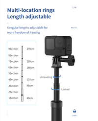 Bastón Selfie 2.7M de fibra de carbono