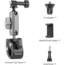 Soporte Garra Aluminio Moto / Bici para Cámara Gopro + Soporte Smartphone