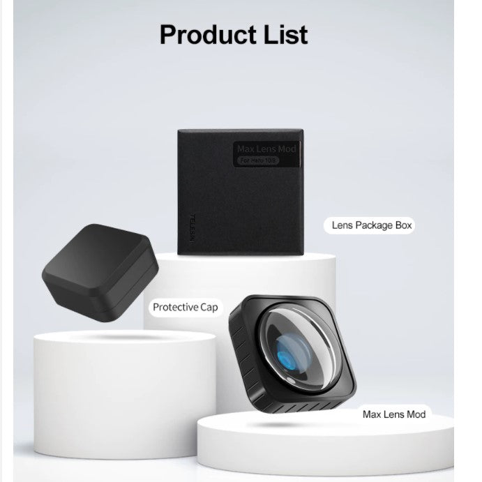 Max Lens Mod para Gopro Hero 12/11/10/9 Telesin