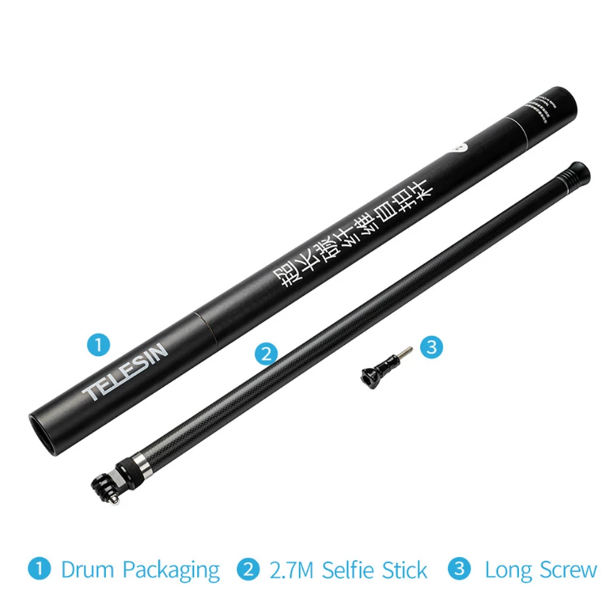 Bastón Selfie 2.7M de fibra de carbono