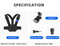 Arnés pecho Clip Rápido para Camaras Gopro u otras - Telesin