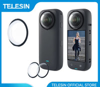 Cubiertas Protector Lentes para Cámara Insta360 X3 - Telesin