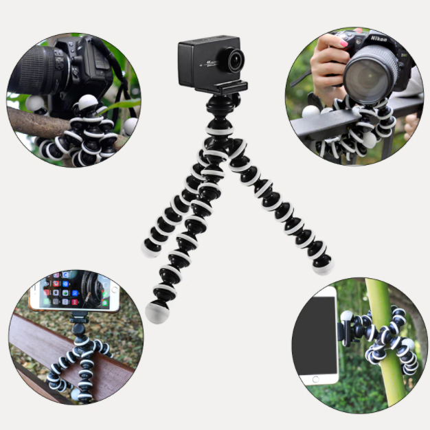 Trípode Flexible Tipo Pulpo Universal para Cámaras de Acción