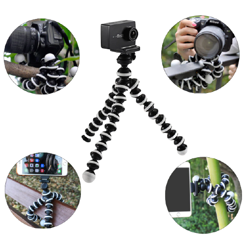 Trípode Flexible Tipo Pulpo Universal para Cámaras de Acción