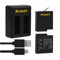 Cargador Doble + 2 Batería para GoPro Hero 5 6 7 8 - SHOOT