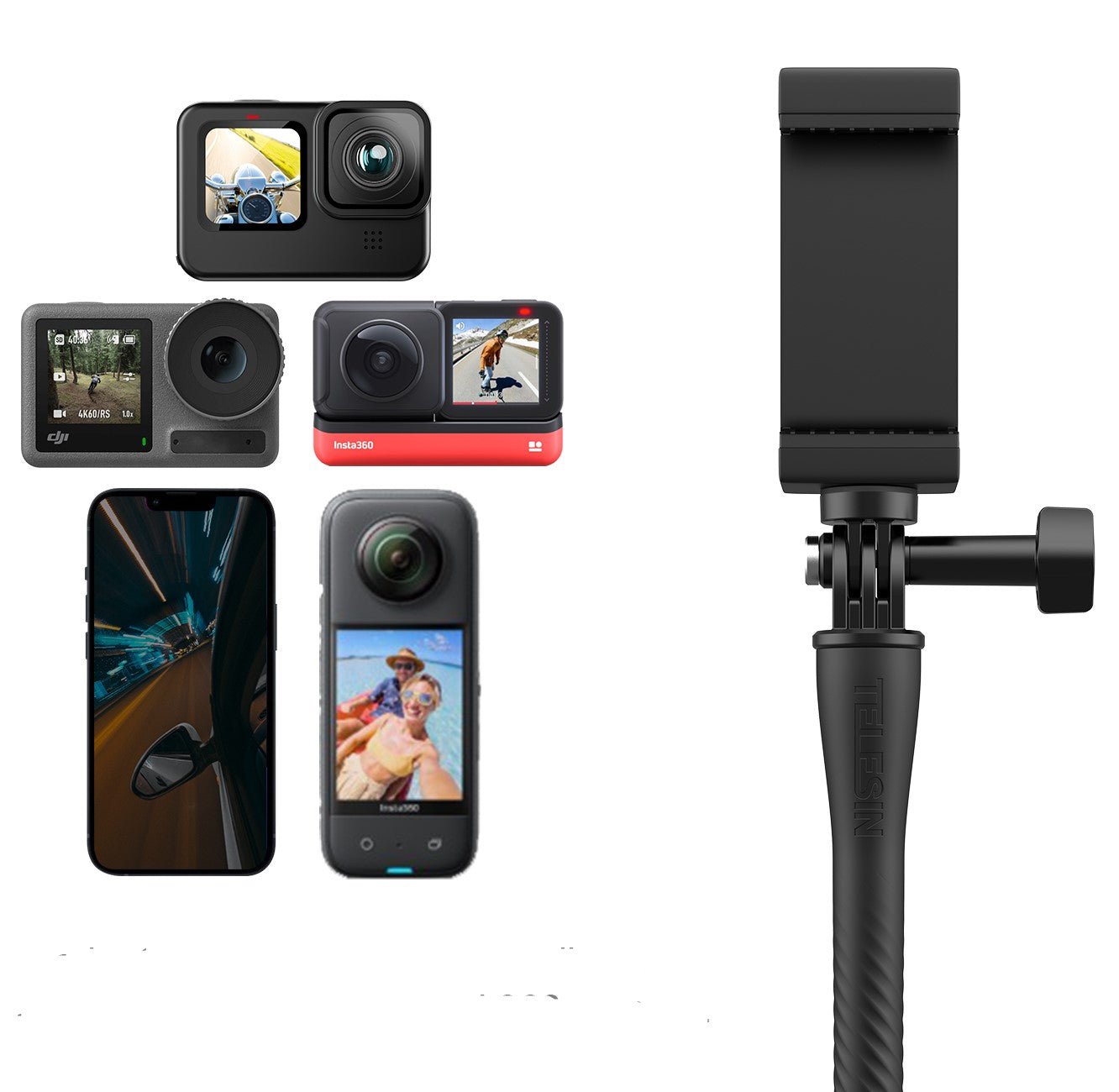 Flexible para Smartphone y Cámaras Gopro u Otras - Telesin