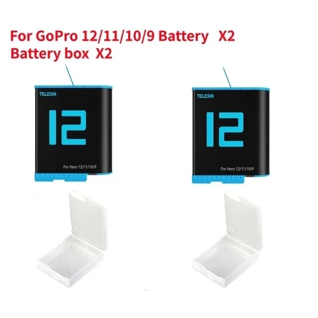 Baterias y Cargador Gopro Hero 12/11/10/9