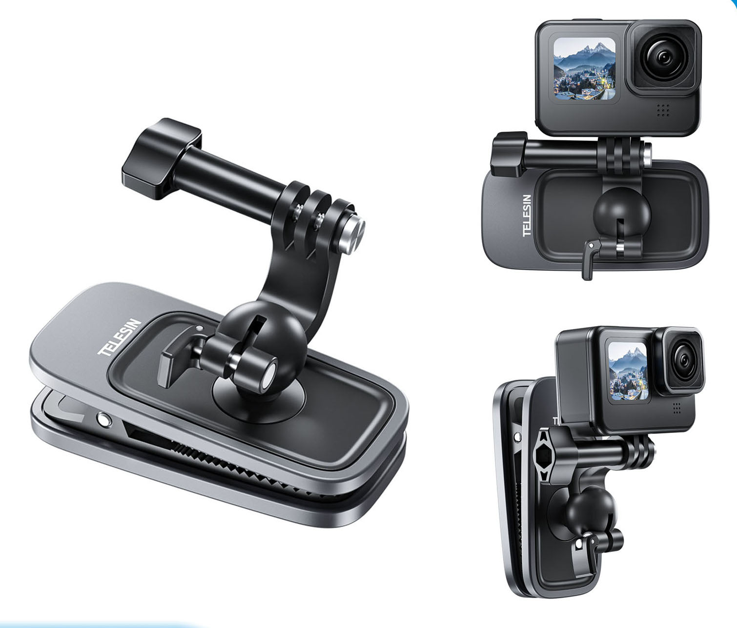 Clip Mochila Magnético de 360° para Gopro u otras - Telesin