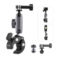 Soporte Garra Aluminio Moto / Bici para Cámara Gopro + Soporte Smartphone