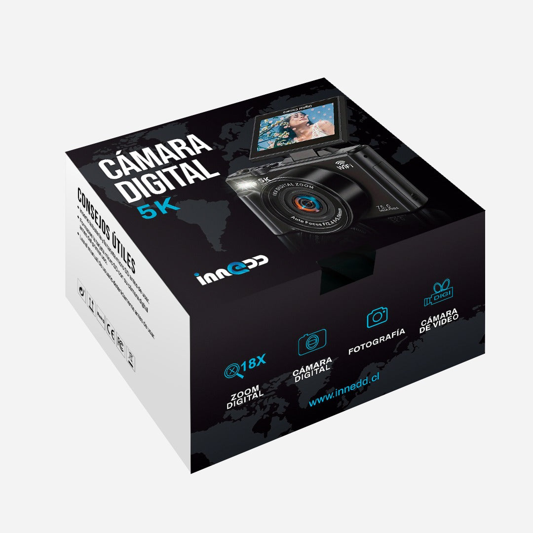 Cámara Digital 5K 75MP Wifi Innedd