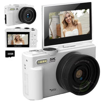 Cámara 5K Digital Fotografíca 75MP con Pantalla Giratoria