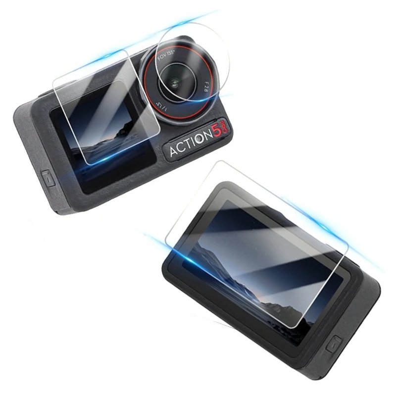 Láminas de Vidrio para DJI Osmo Action 5 Pro - Telesin