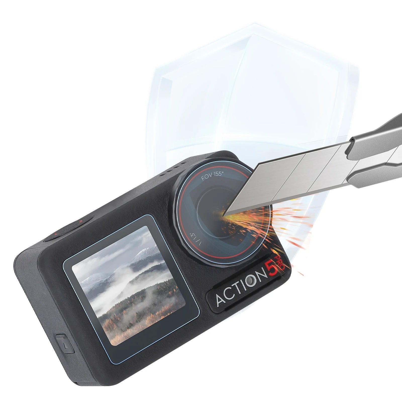 Láminas de Vidrio para DJI Osmo Action 5 Pro - Telesin