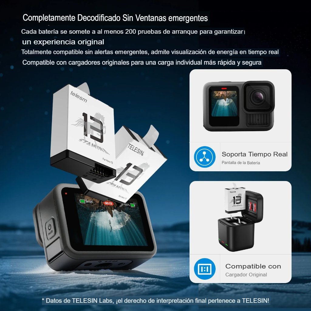 Batería Enduro para GoPro Hero 13 Black - Telesin